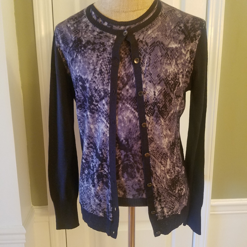 Jones New York Black and Gray Twin Sweater Set
